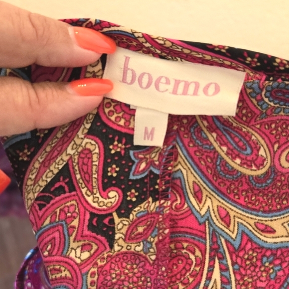 🏷️Anthropologie BOEMO Paisley MEDIUM 2 PC SKIRT TOP SET - Picture 11 of 12